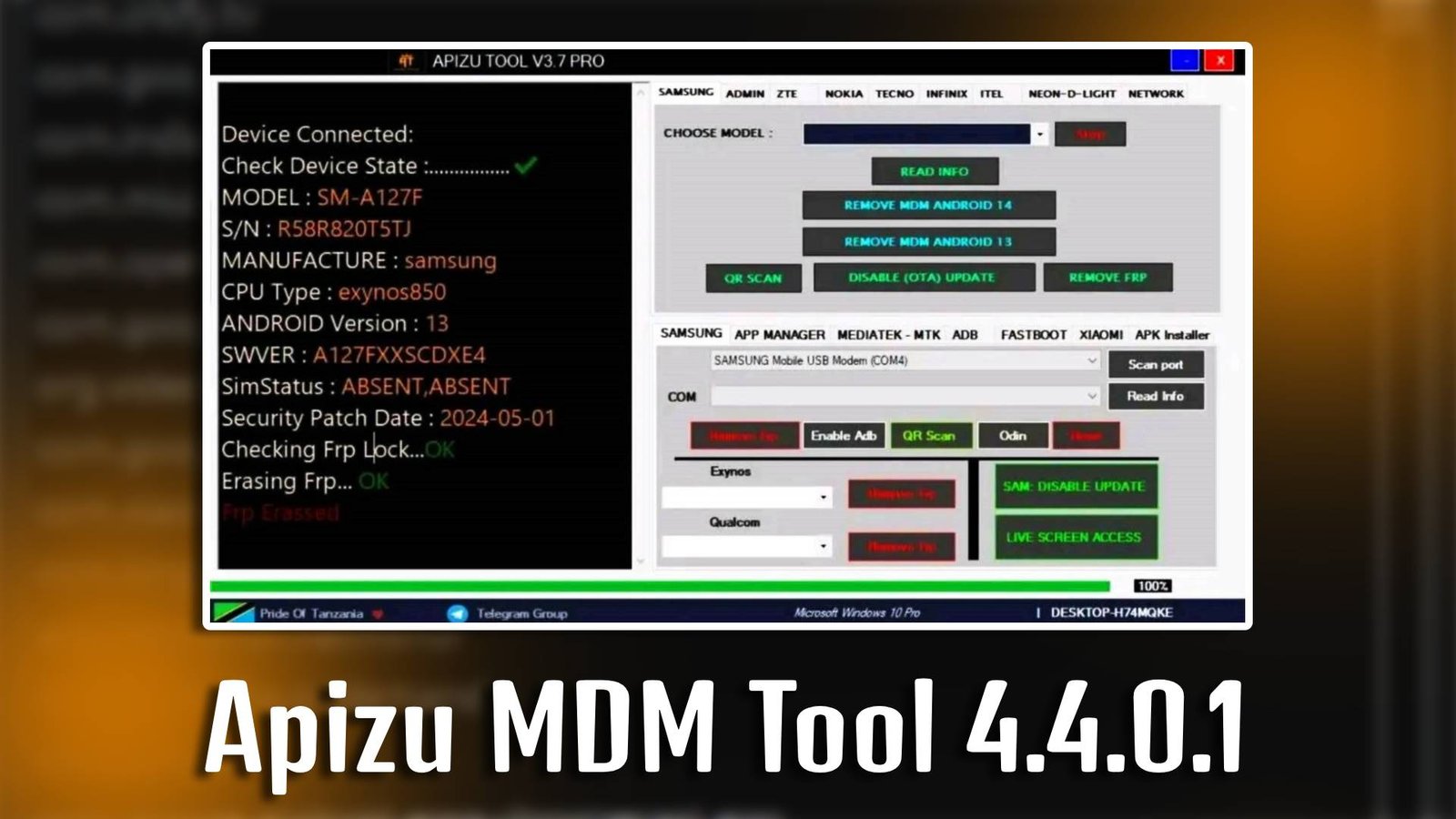 Apizu MDM Tool 4.4.0.1