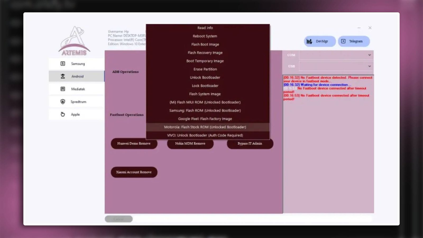 Artemis Unlock Tool v2025.06.04