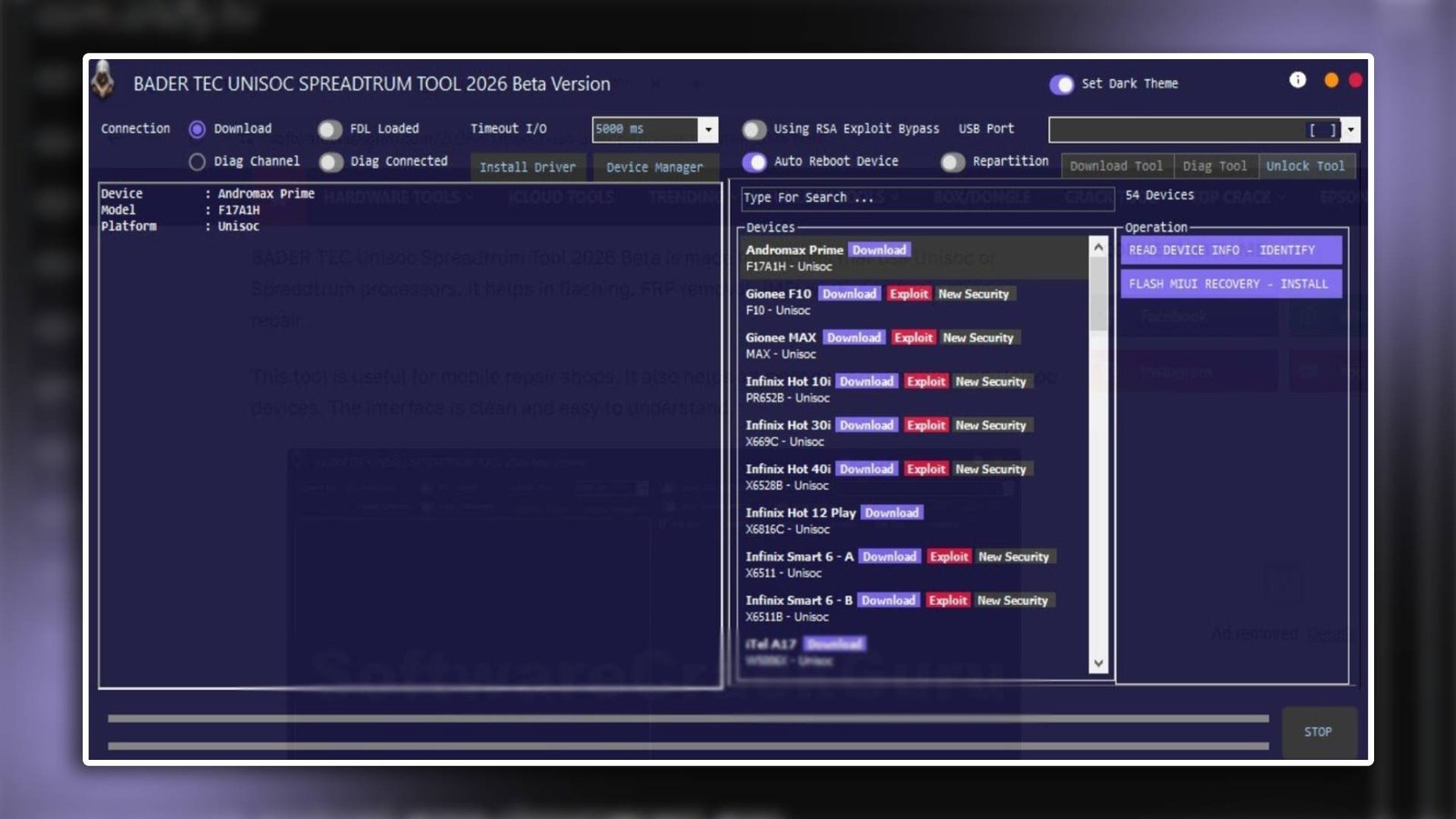 BADER TEC UNISOC SPREADTRUM TOOL 2026