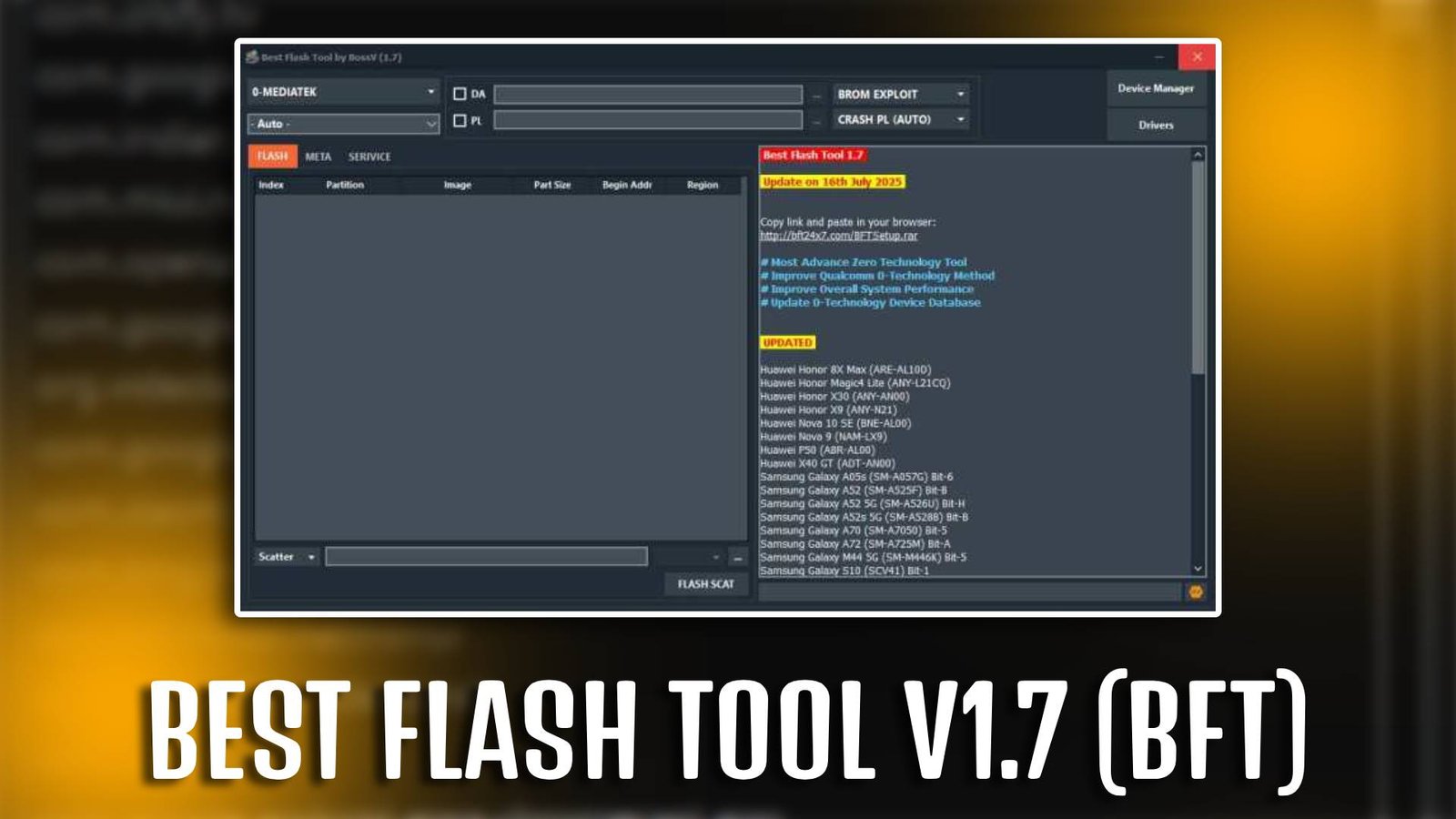 BEST FLASH TOOL V1.7 (BFT)