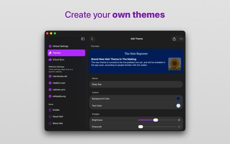 Noir – Dark Mode for Safari 2025.2.9