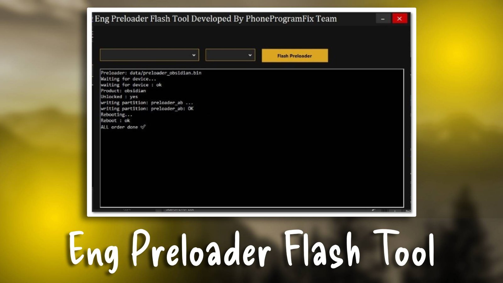 Eng Preloader Flash Tool