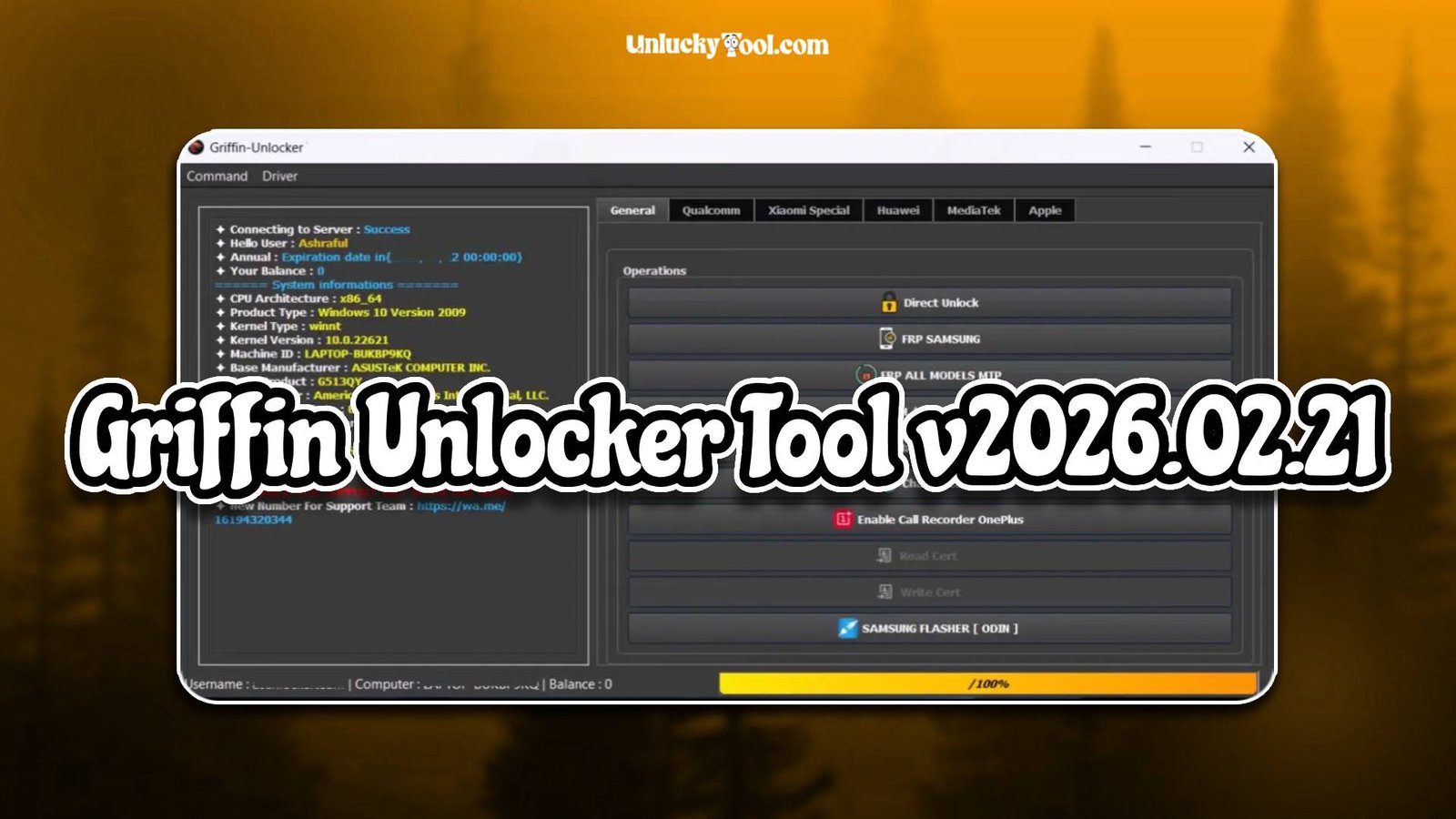 Griffin Unlocker Tool v2026.02.21