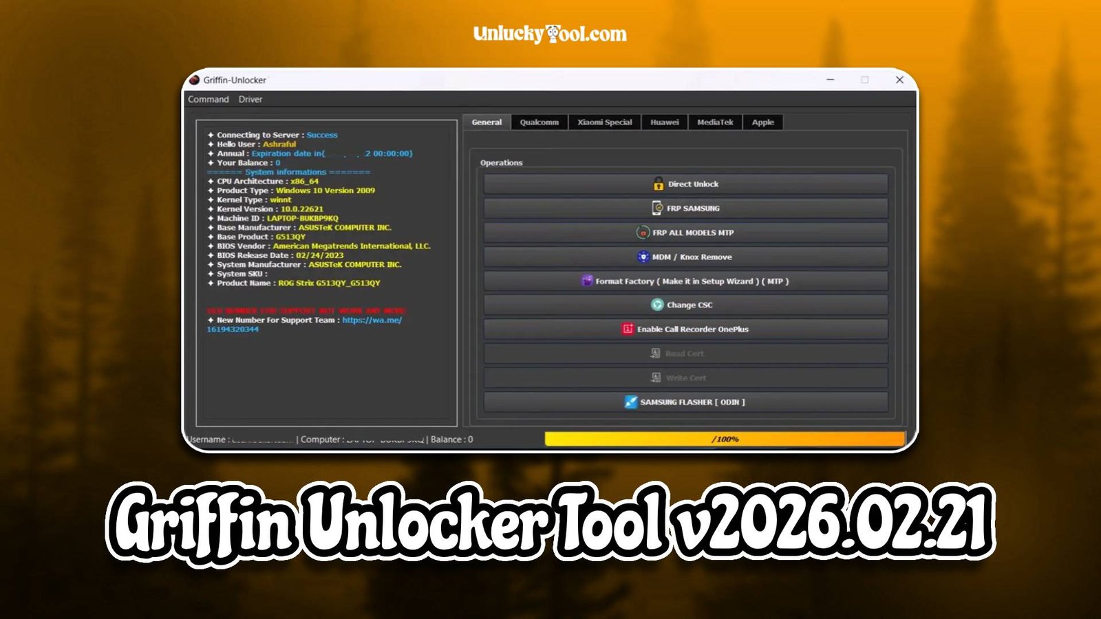 Griffin Unlocker Tool v2026.02.21