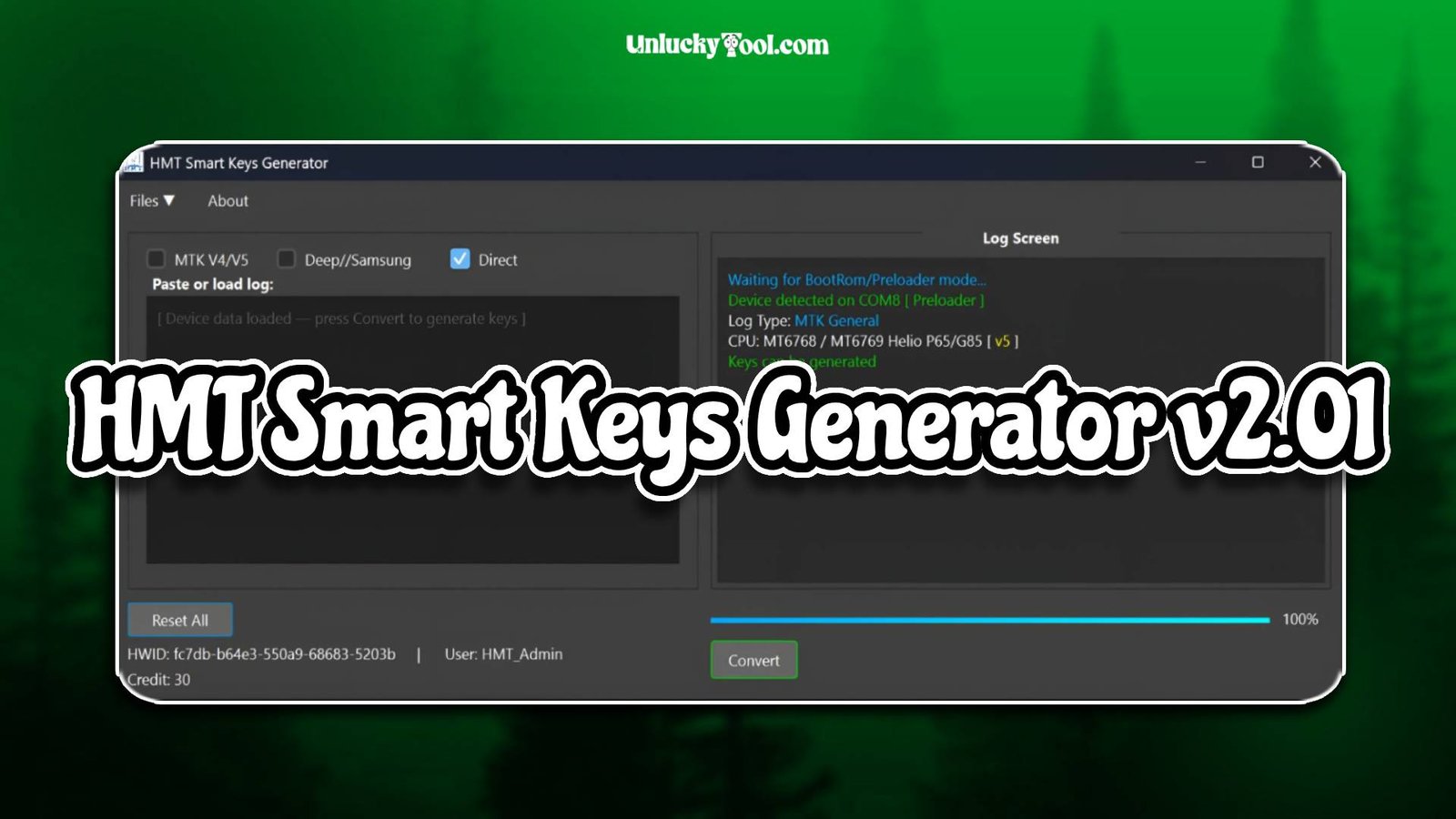HMT Smart Keys Generator v2.01
