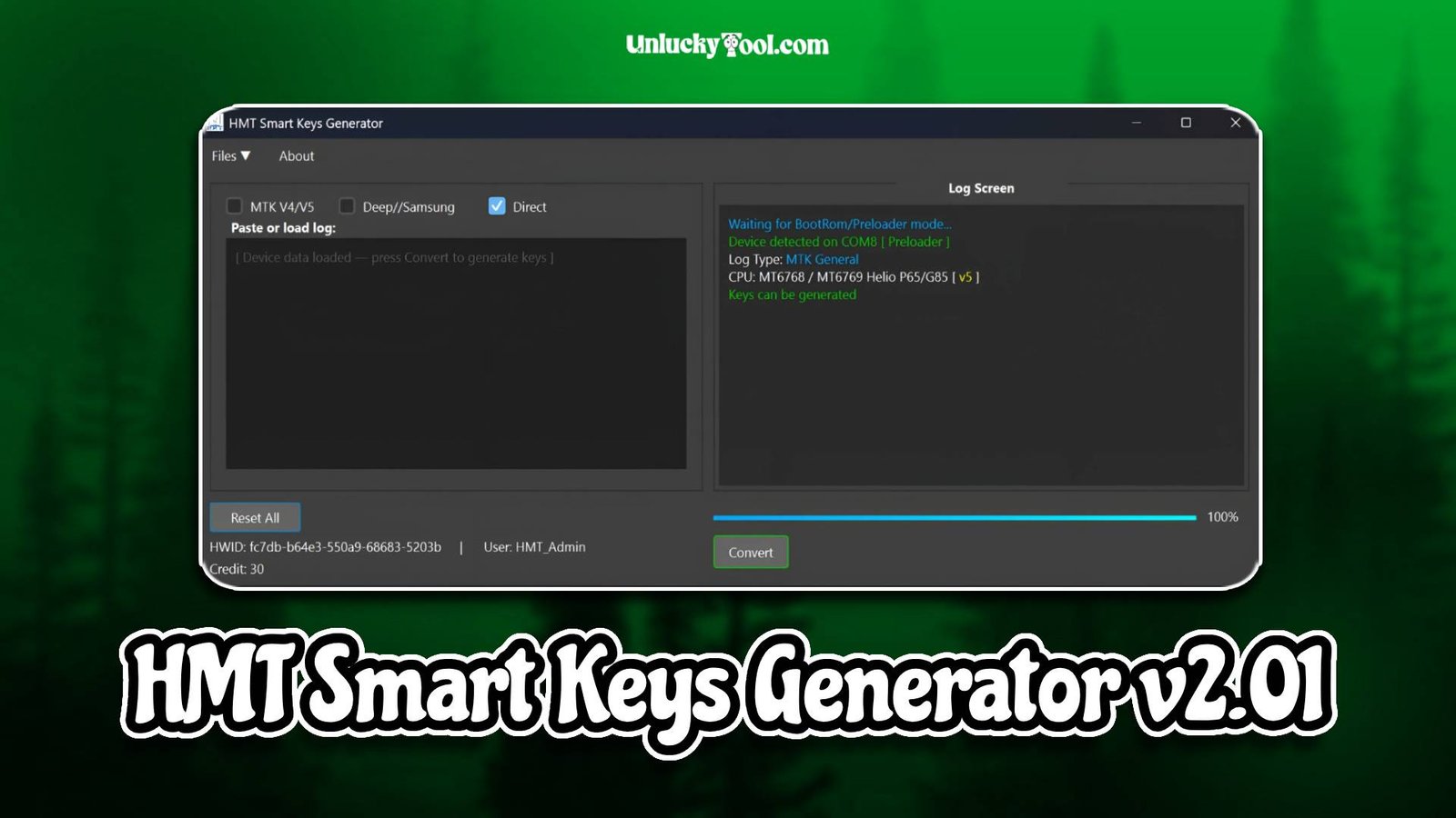 HMT Smart Keys Generator v2.01