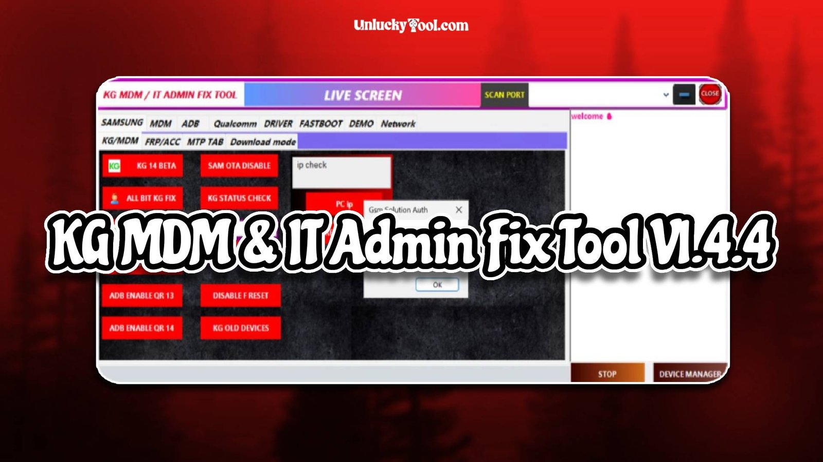 KG MDM and IT Admin Fix Tool V1.4.4