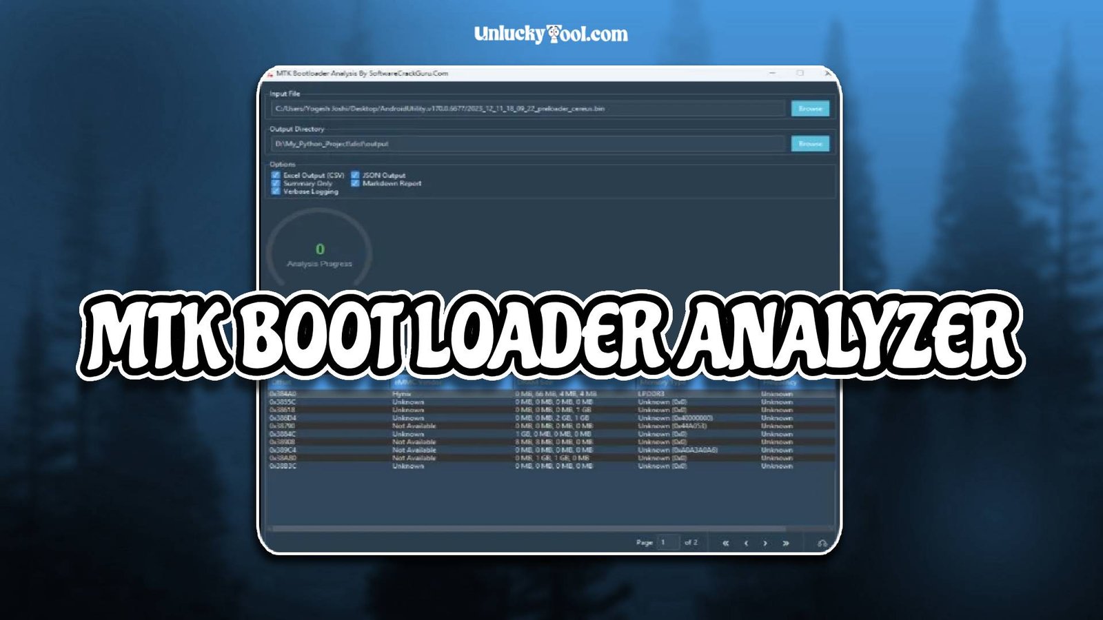 MTK BOOT LOADER ANALYZER