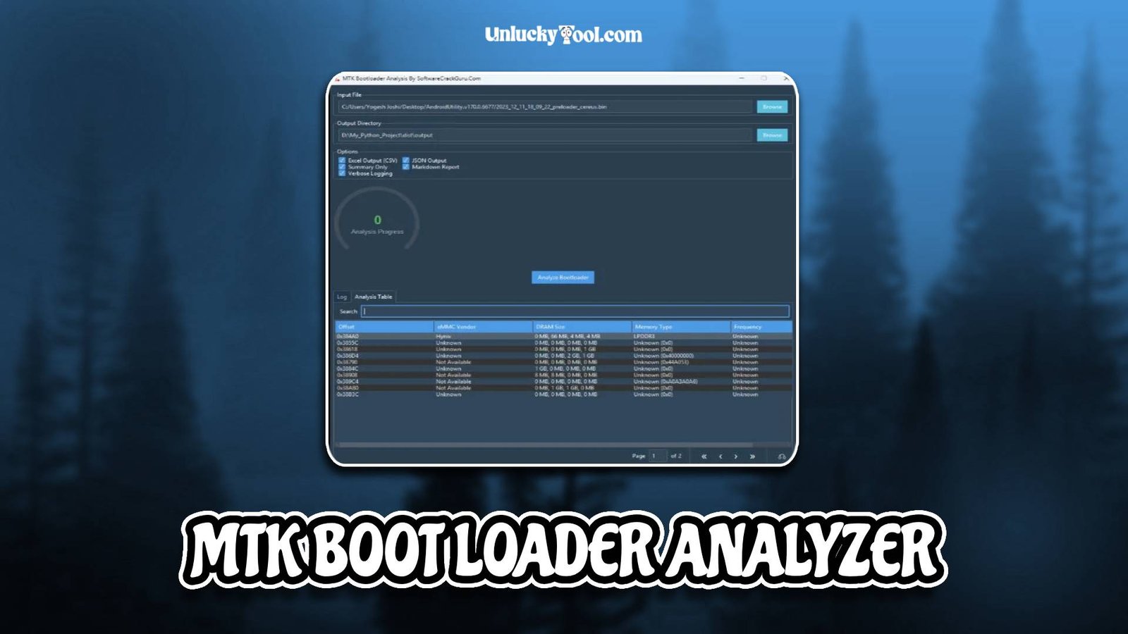 MTK BOOT LOADER ANALYZER