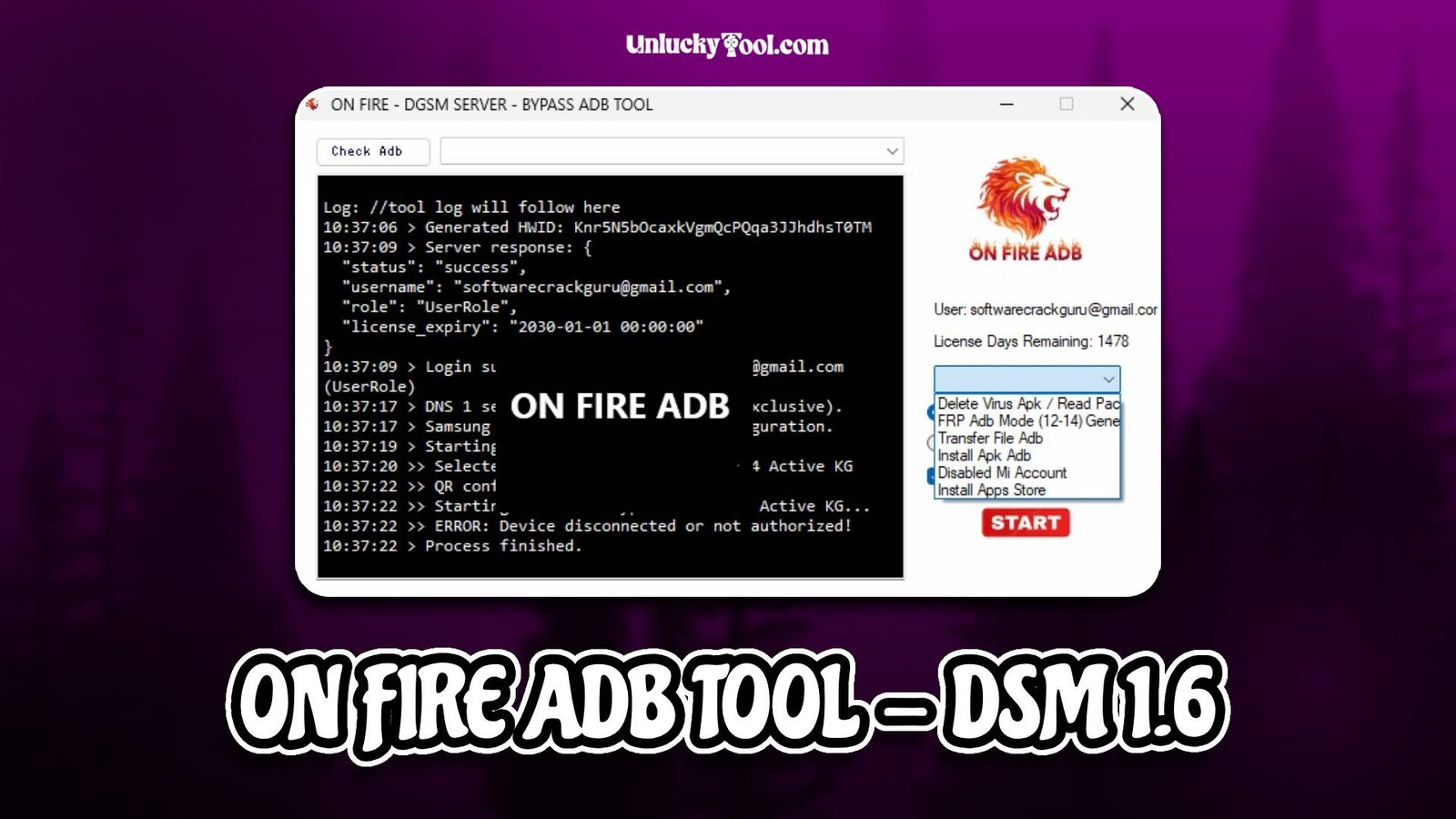 ON FIRE ADB TOOL - DSM 1.6