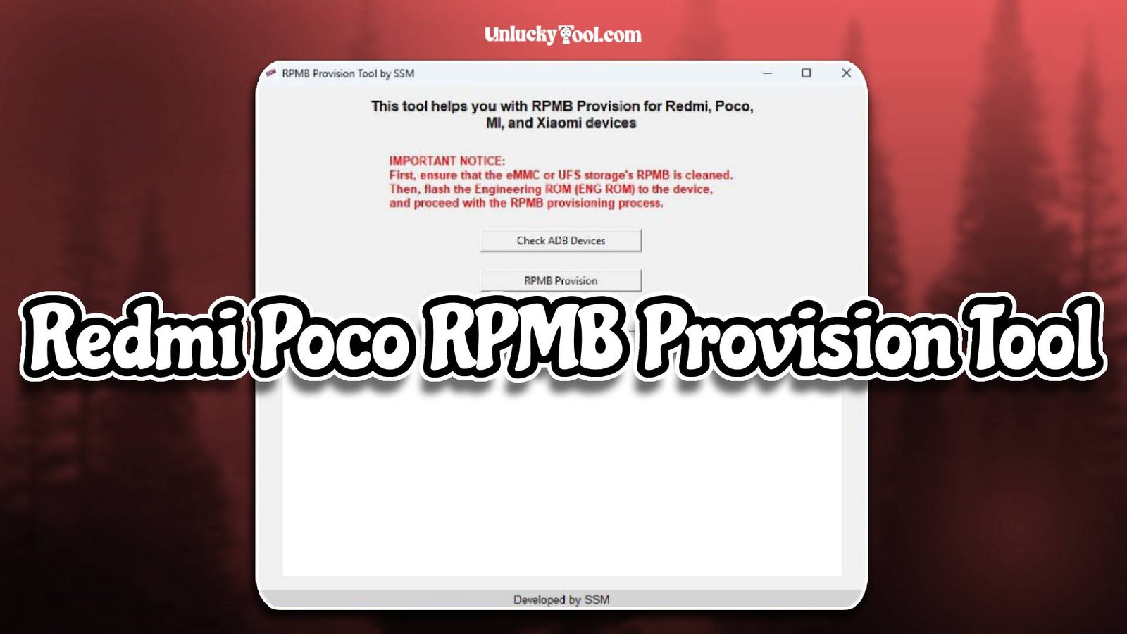 Redmi Poco RPMB Provision Tool by SSM