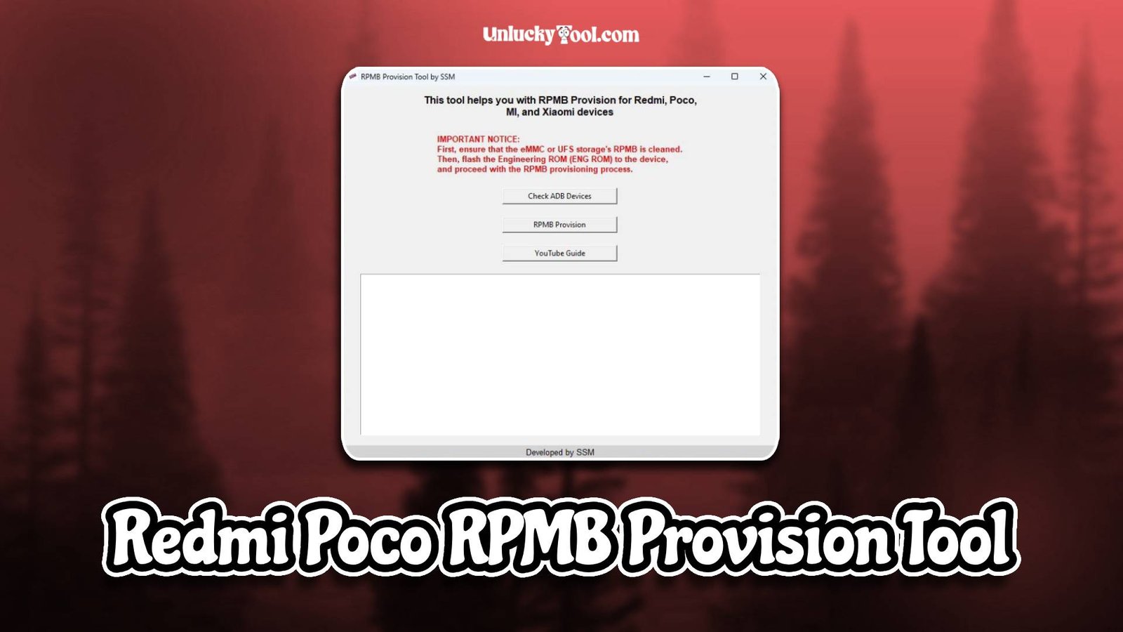 Redmi Poco RPMB Provision Tool by SSM