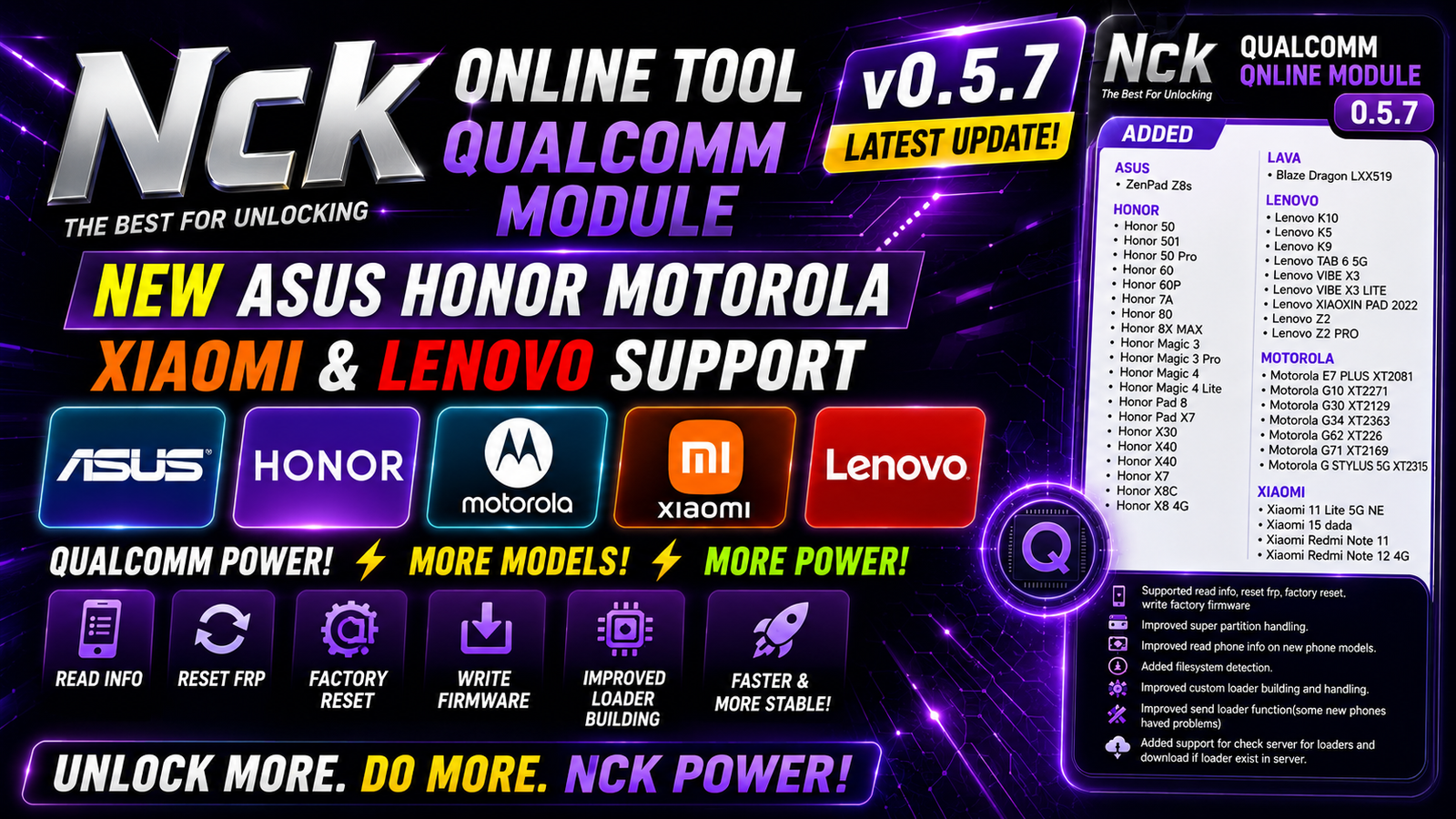 NCK Online Tool Qualcomm Module v0.5.7