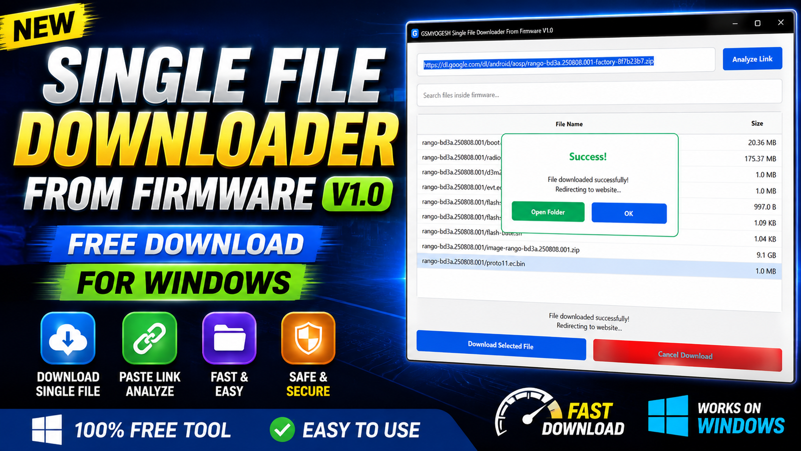 Single File Downloader From Firmware V1.0