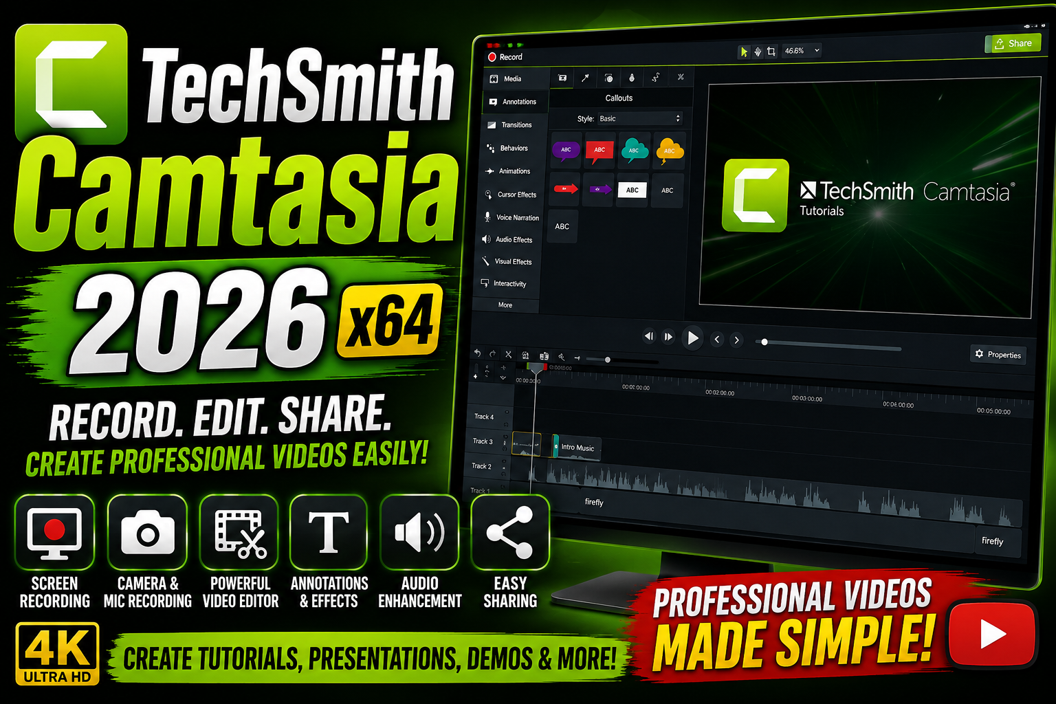 TechSmith Camtasia 2026 x64