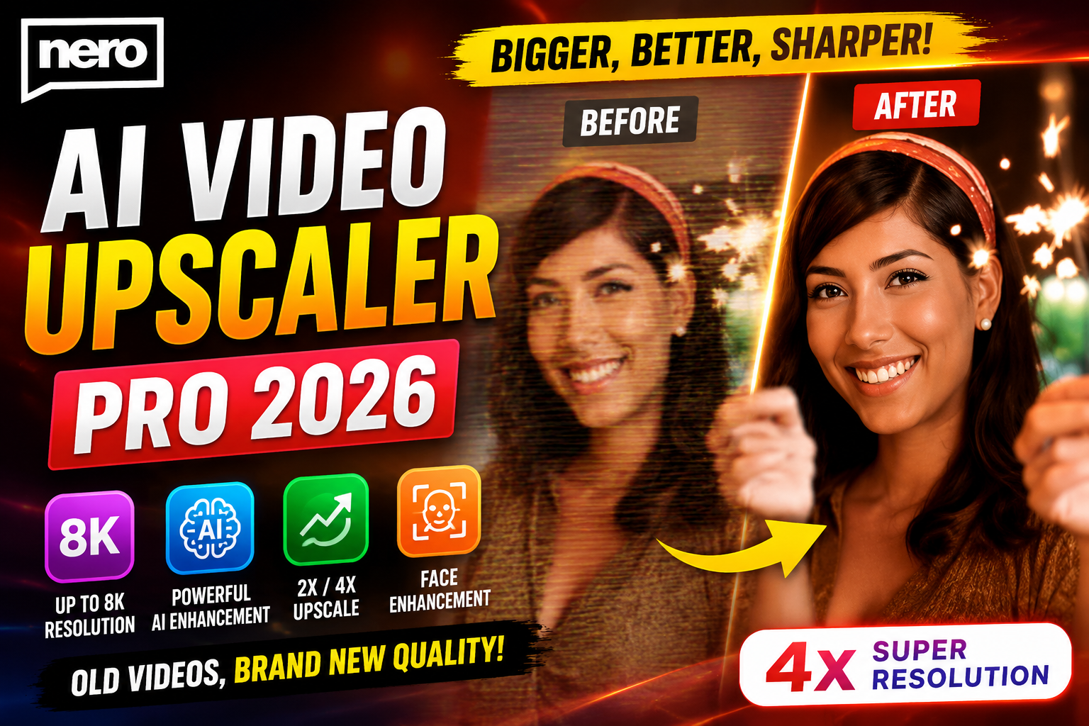 Nero AI Video Upscaler Pro 2026