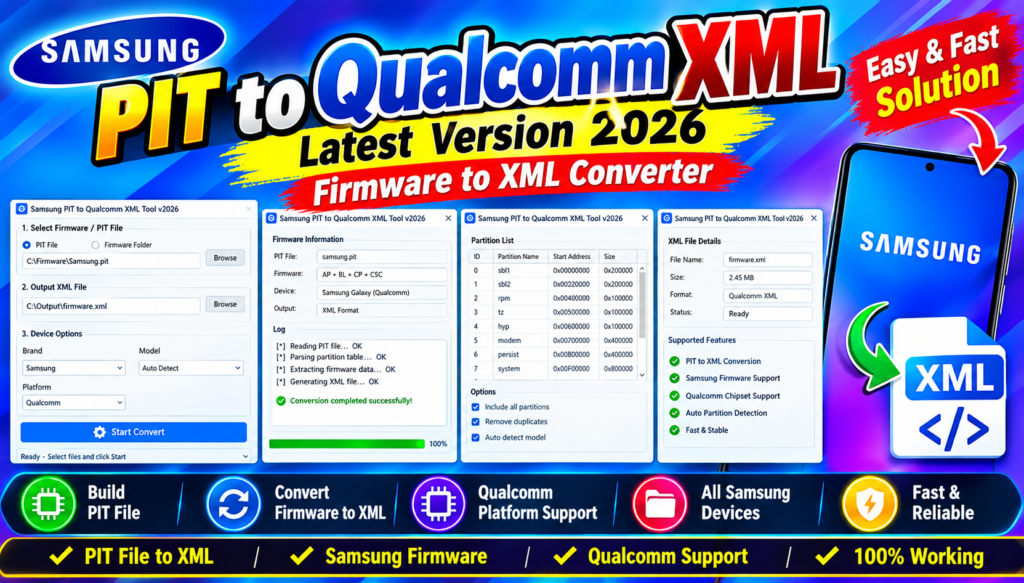 Samsung PIT to Qualcomm XML Tool