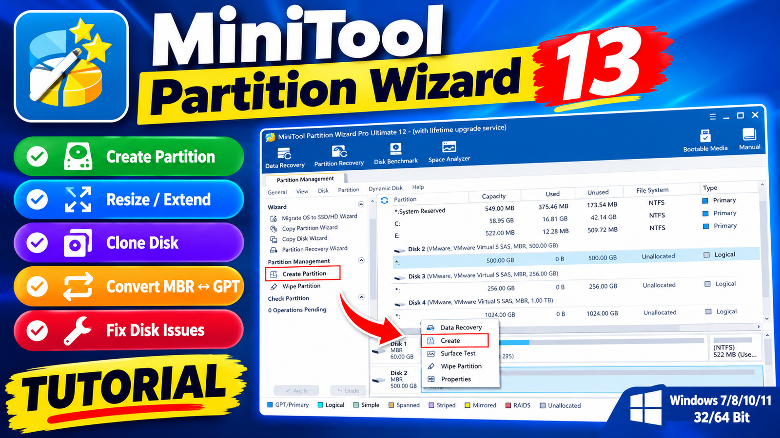 MiniTool Partition Wizard 13